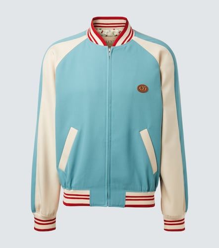 Logo virgin wool varsity jacket - Valentino Garavani - Modalova