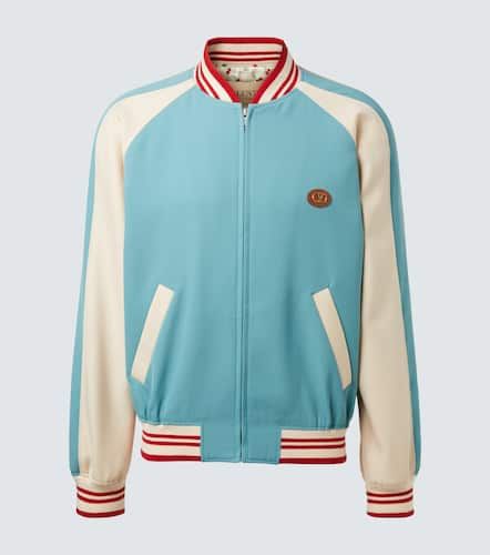 Logo virgin wool varsity jacket - Valentino - Modalova