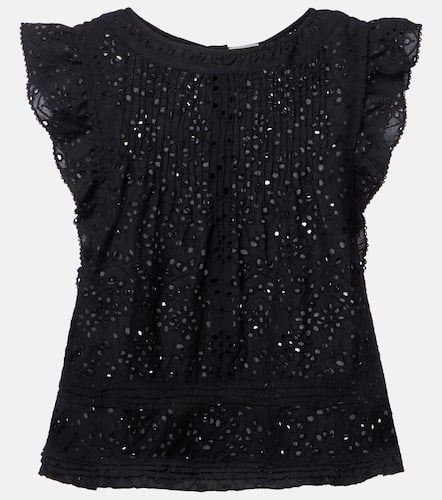 Broderie anglaise cotton top - Poupette St Barth - Modalova