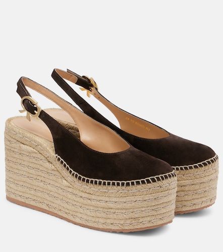 Espadrillas slingback con zeppa in suede - Gianvito Rossi - Modalova