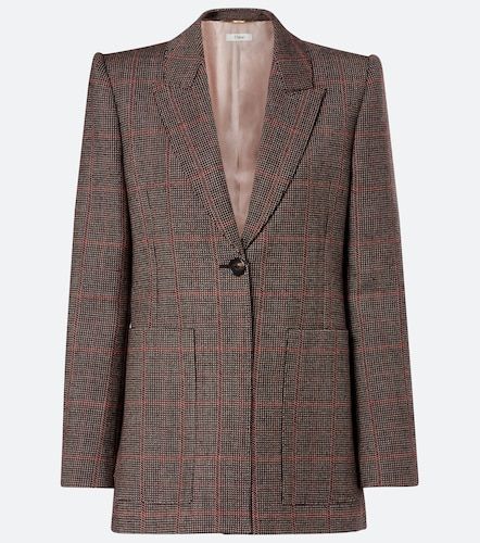 Chloé Blazer de lana virgen a cuadros - Chloe - Modalova