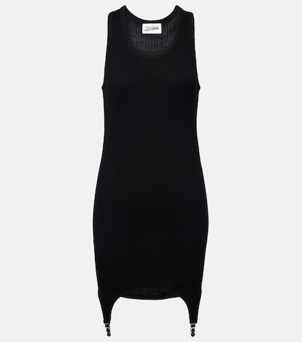 Abito corto in jersey di cotone a coste - Jean Paul Gaultier - Modalova