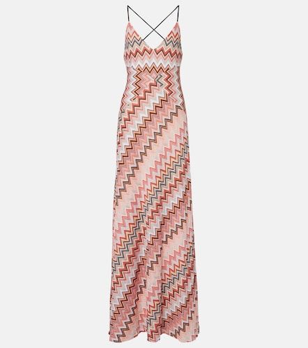 Abito lungo in misto cotone a zig-zag - Missoni - Modalova