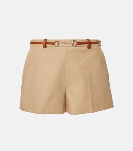 Gucci Horsebit cotton drill shorts - Gucci - Modalova