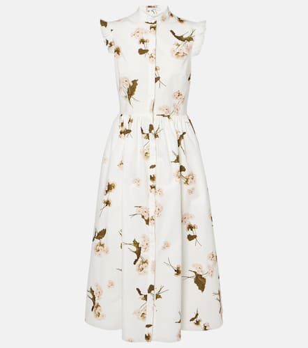 ■ERDEM フローラル コットン ポップリン ミディ ドレス Erdem Dress | Modalova