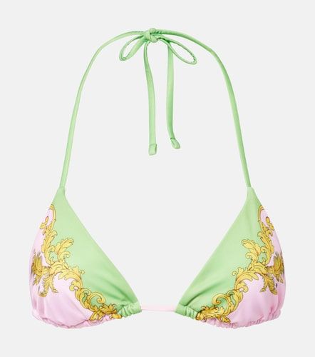 Versace Top de bikini estampado - Versace - Modalova