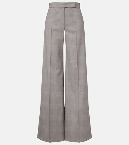 Checked virgin wool wide-leg pants - Max Mara - Modalova