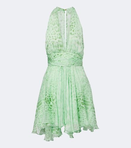 Printed silk minidress - Roberto Cavalli - Modalova