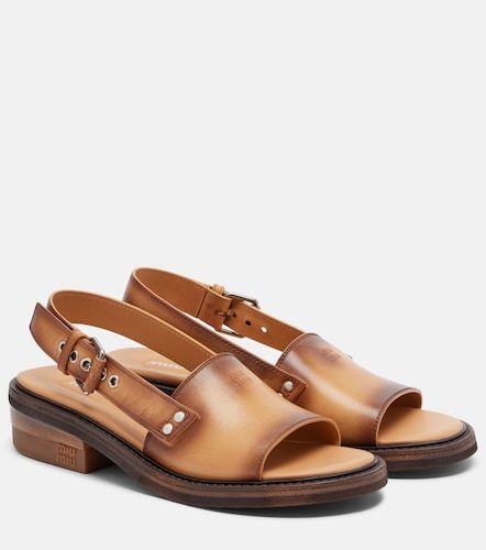Miu Miu Leather slingback sandals - Miu Miu - Modalova