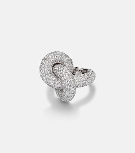 Legacy Knot Big 18kt white gold ring with diamonds - Engelbert - Modalova