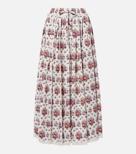 Gonna lunga in cotone con stampa - Dolce&Gabbana - Modalova