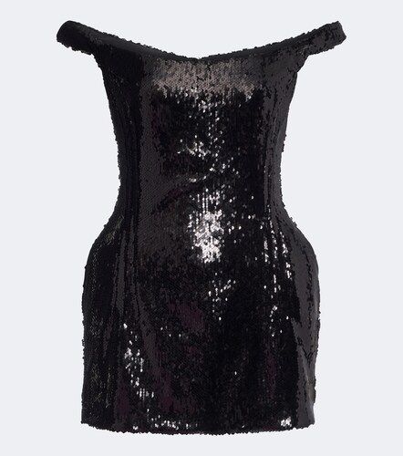 Off-Shoulder-Minikleid mit Pailletten - Magda Butrym - Modalova