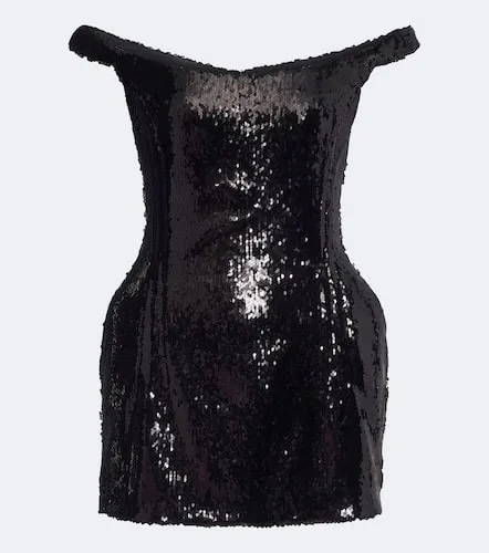 Sequined off-shoulder minidress - Magda Butrym - Modalova