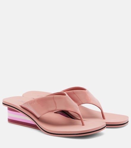 Swimming Cool leather wedge thong sandals - Chloe - Modalova