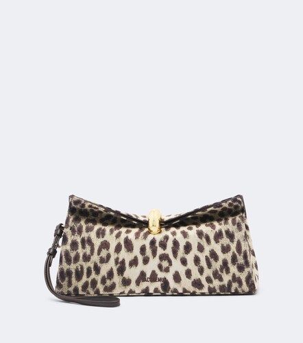 Valerie leopard-print canvas clutch - Jacquemus - Modalova