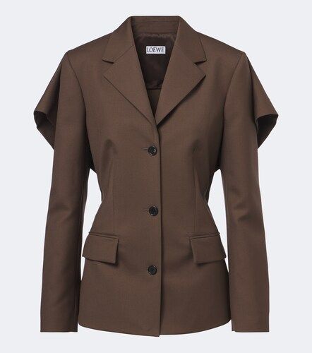Loewe Blazer de lana con capa - Loewe - Modalova