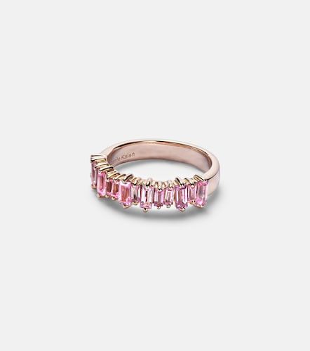 Kt rose gold ring with sapphires - Suzanne Kalan - Modalova