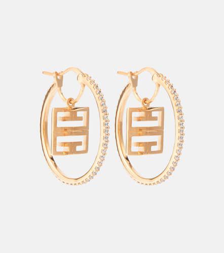G crystal-embellished hoop earrings - Givenchy - Modalova