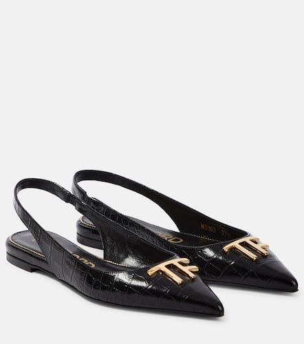 Ballerine slingback TF in pelle stampata - Tom Ford - Modalova