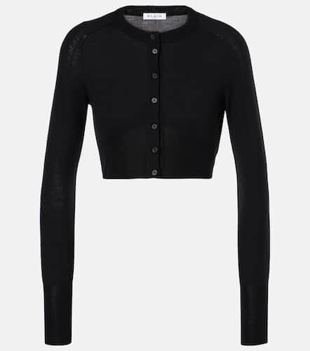 AlaÃ¯a Cropped wool-blend cardigan - Alaia - Modalova