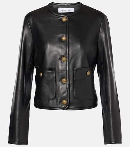 Andrea cropped leather jacket - Veronica Beard - Modalova