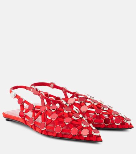 Grid studded suede slingback flats - The Attico - Modalova