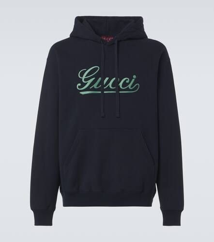 Gucci Logo cotton jersey hoodie - Gucci - Modalova