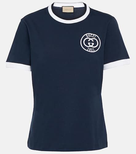 Interlocking G cotton jersey T-shirt - Gucci - Modalova