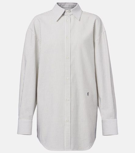 Camicia Cassandre in cotone a righe - Saint Laurent - Modalova