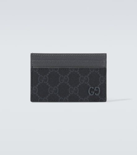GG Canvas and leather card holder - Gucci - Modalova