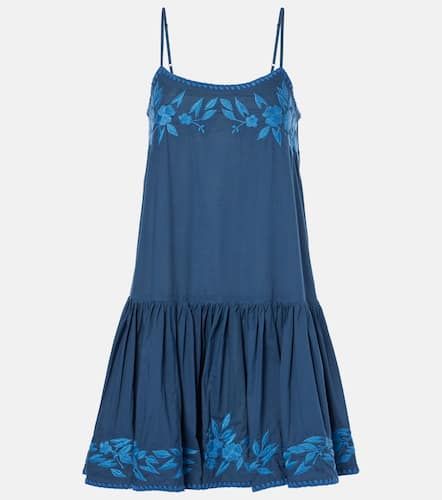 Embroidered chambray minidress - Juliet Dunn - Modalova