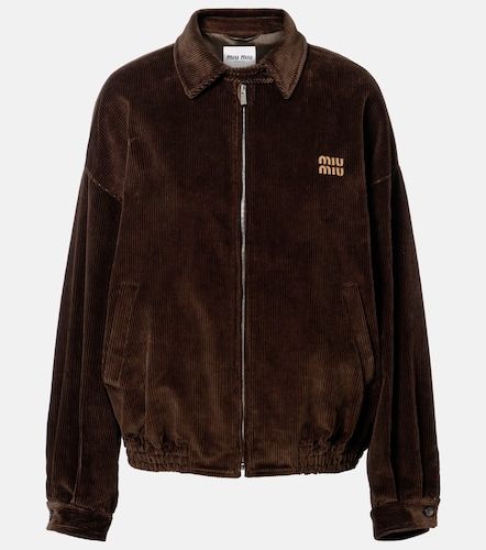 Chaqueta oversized de pana de algodón - Miu Miu - Modalova