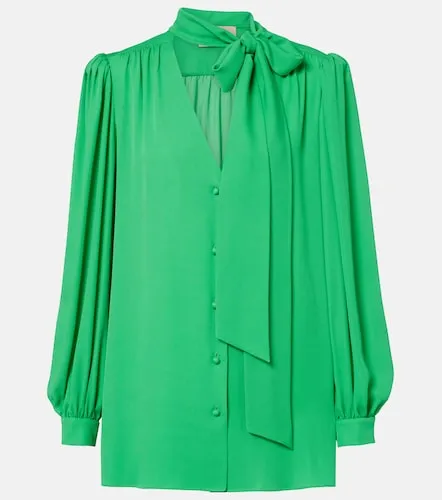 Blusa de georgette de seda con lazada - Valentino Garavani - Modalova