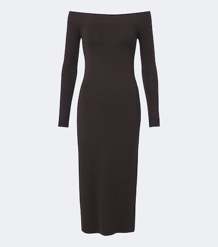 Abito midi in lana e seta off-shoulder - Tom Ford - Modalova