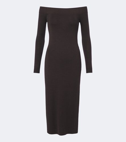 Vestido midi de lana y seda - Tom Ford - Modalova
