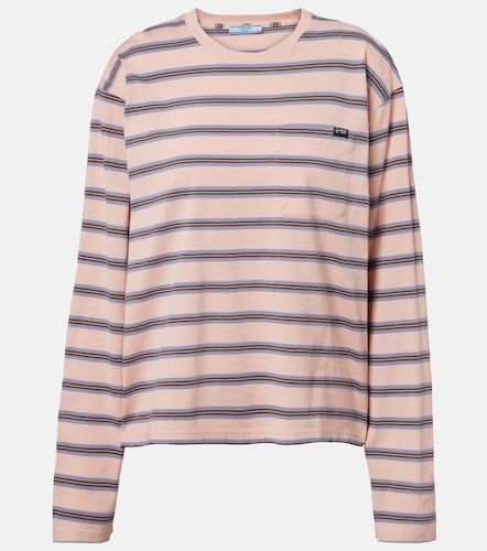 Camiseta de jersey de algodón a rayas - Prada - Modalova