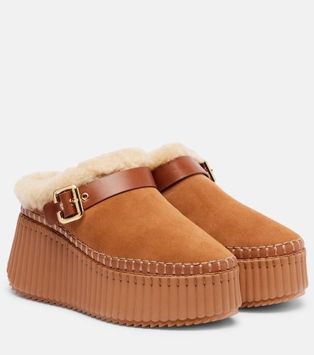 Chloé Mules con plataforma Nama 80 de ante - Chloe - Modalova