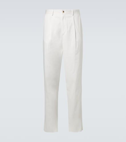 Pantalones rectos en mezcla de algodón - Giorgio Armani - Modalova