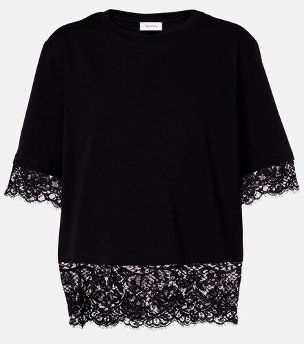 McQueen T-shirt in cotone con pizzo - McQueen - Modalova