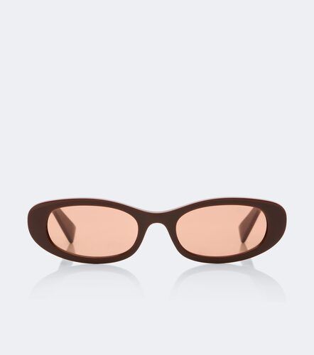 Occhiali da sole ovali Signature - Miu Miu - Modalova