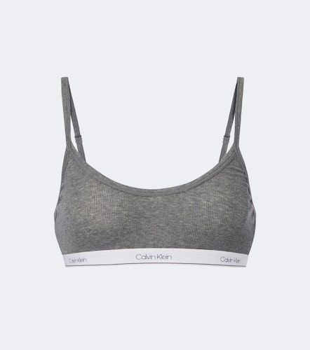Sienna ribbed-knit cotton-blend bralette - Calvin Klein Collection - Modalova