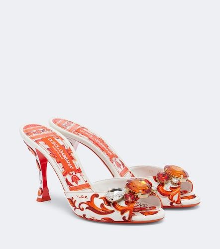 Mules Majolica in broccato - Dolce&Gabbana - Modalova