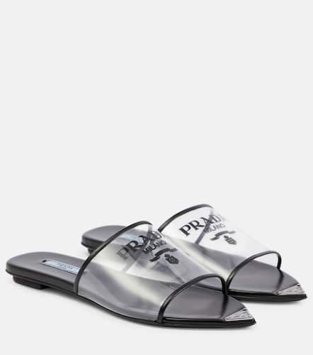 Prada Leather-trimmed slides - Prada - Modalova