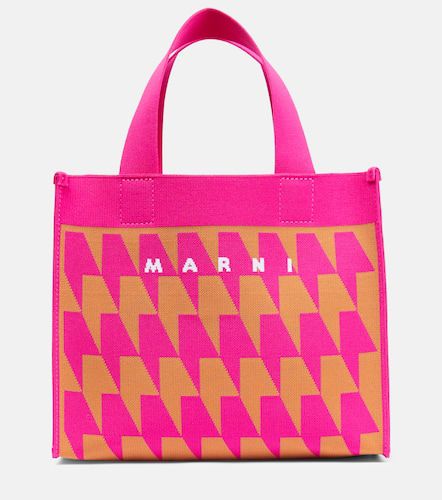 Tote Logo Small de lona jacquard - Marni - Modalova