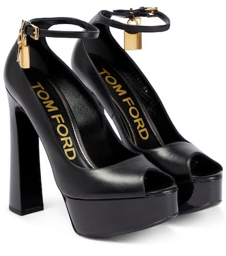 Padlock platform leather sandals - Tom Ford - Modalova