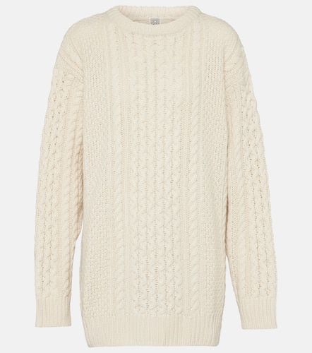 Oversized cable-knit wool sweater - Toteme - Modalova