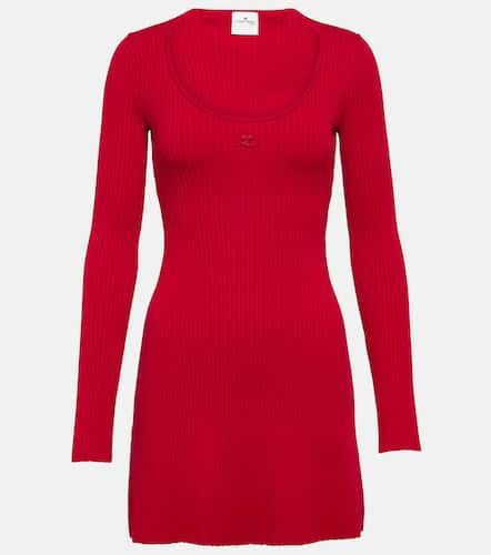 CourrÃ¨ges Ribbed-knit jersey minidress - Courreges - Modalova