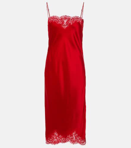 Lace-trimmed satin slip dress - Stella McCartney - Modalova