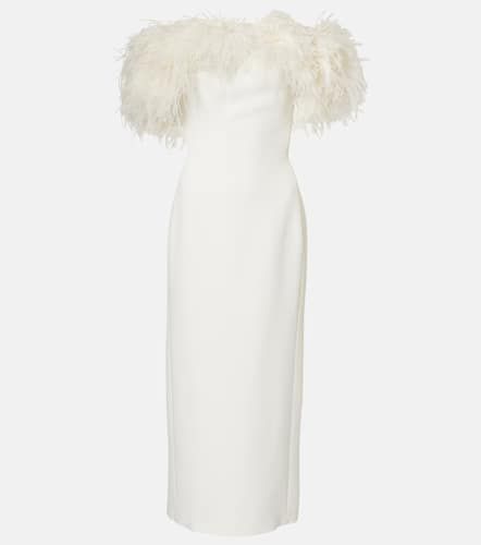 Novia - vestido midi con plumas - David Koma - Modalova