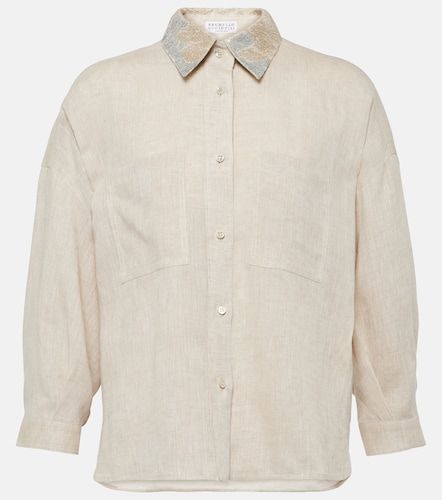 Brunello Cucinelli Camicia in lino - Brunello Cucinelli - Modalova